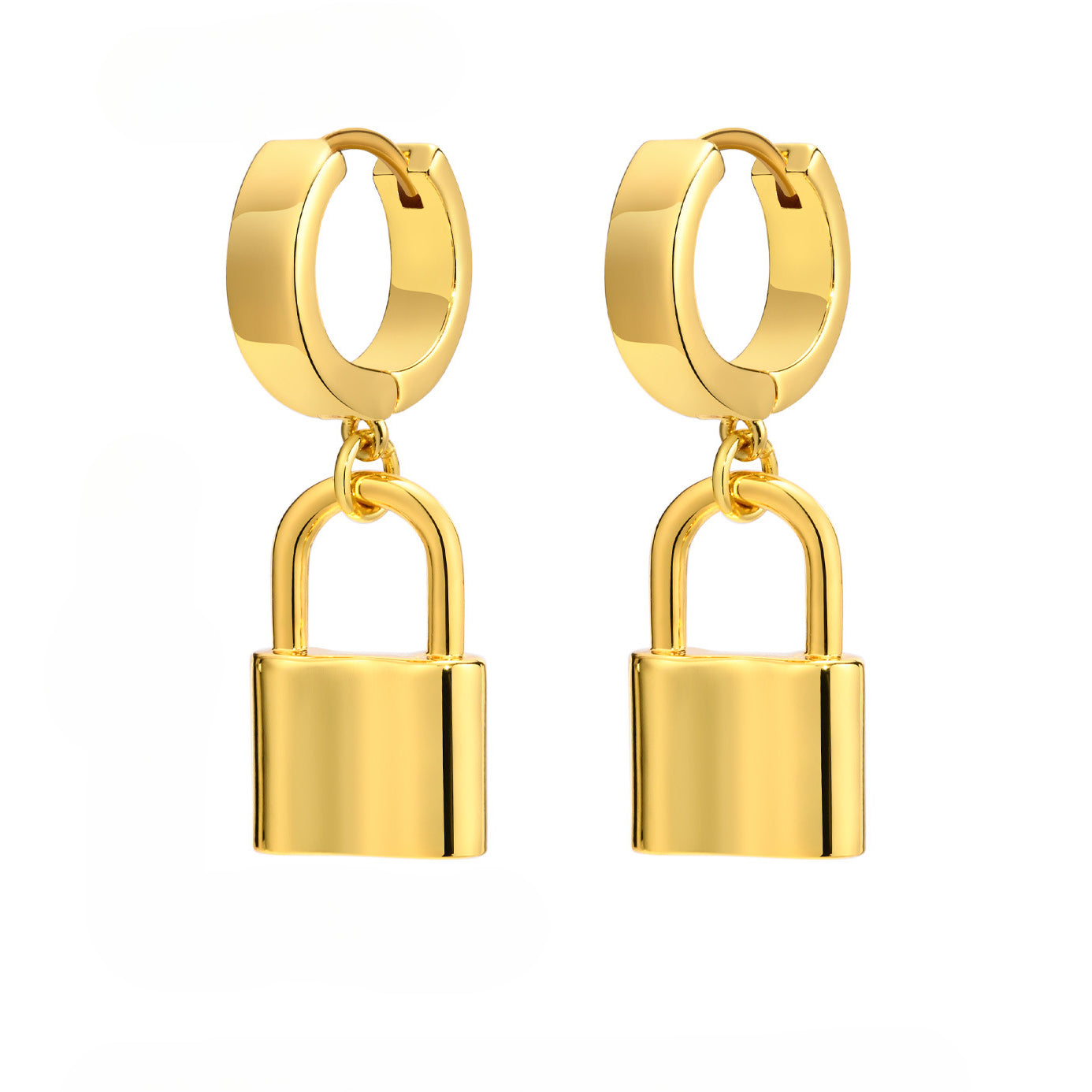 European And American Jewelry Copper Gold Lock Necklace Set