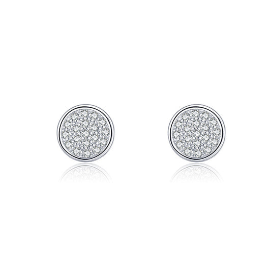 Versatile Sterling Silver Zircon Earrings for Women