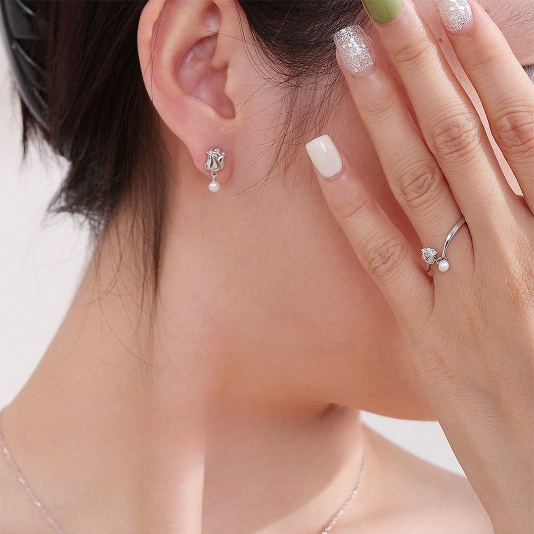 S925 Sterling Silver Tulip Necklace