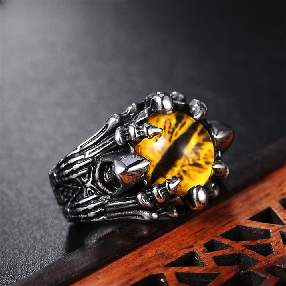 Wizard Skull Titanium Steel Ring