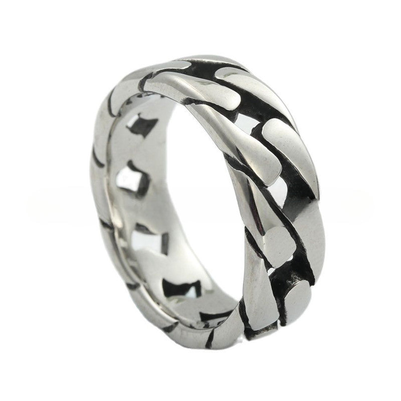 European And American Jewelry Titanium Steel Chain Ring