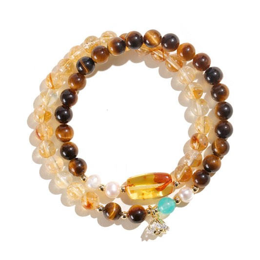 Planderful Fortune's Favor Bracelet – Premium Tiger Eye Stone Design
