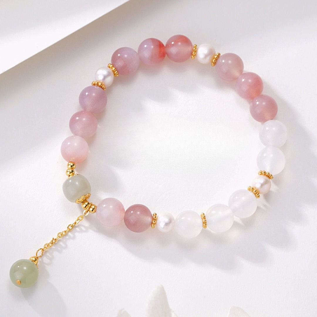 Gradient Agate 925 Sterling Silver Bracelet