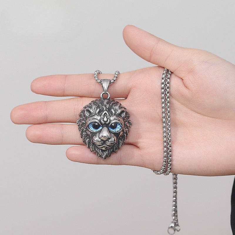 Punk Lion Stainless Steel Men's Pendant Necklace