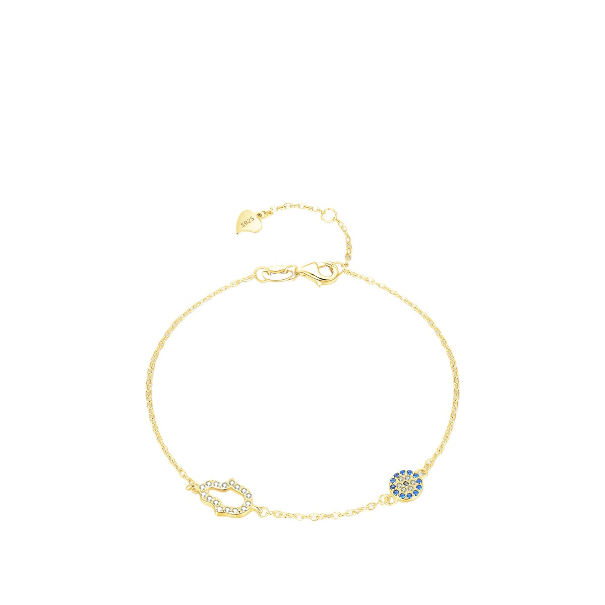 925 Sterling Silver Eye Zircon Bracelet