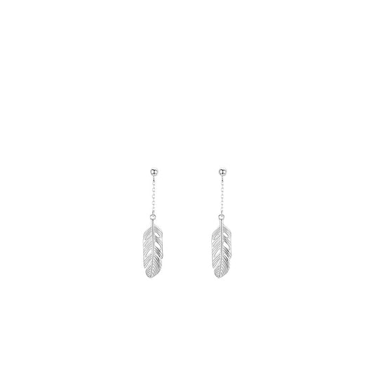 Everyday Genie Sterling Silver Leaf Stud Earrings