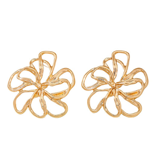 Planderful Vienna Verve Earrings – Unique Irregular Hollow Line Design