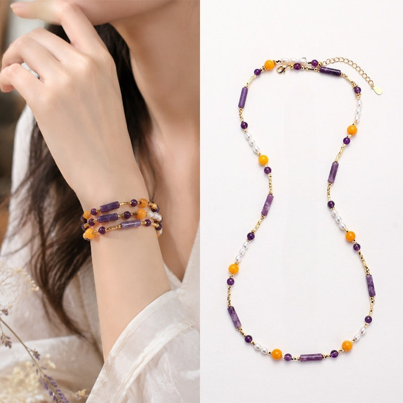 Freshwater Pearl & Aventurine Multi-Wrap Bracelet