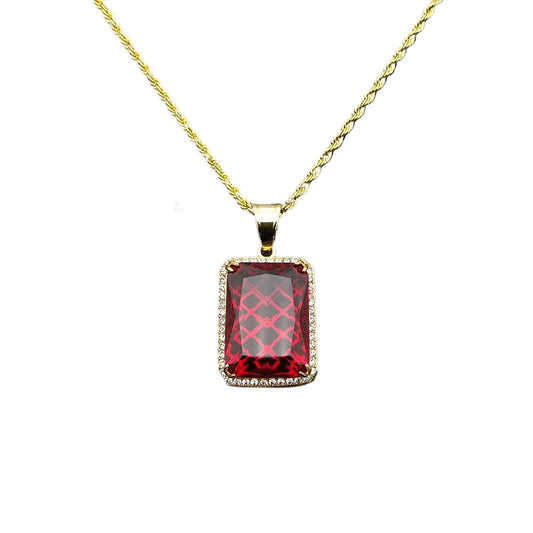 Hip Hop Necklace Gold Zircon Pendant For Men Planderful