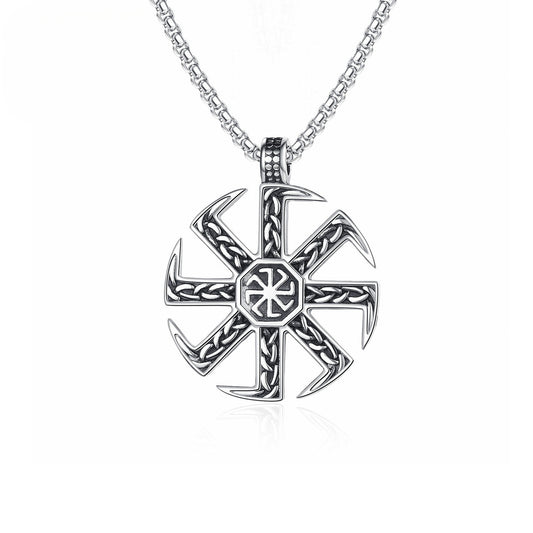 Steel Necklace – Statement Talisman Pendant