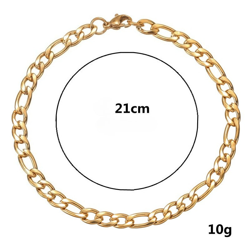Planderful Everyday Genie Titanium Steel Cuban Chain Bracelet for Men Unisex Protection