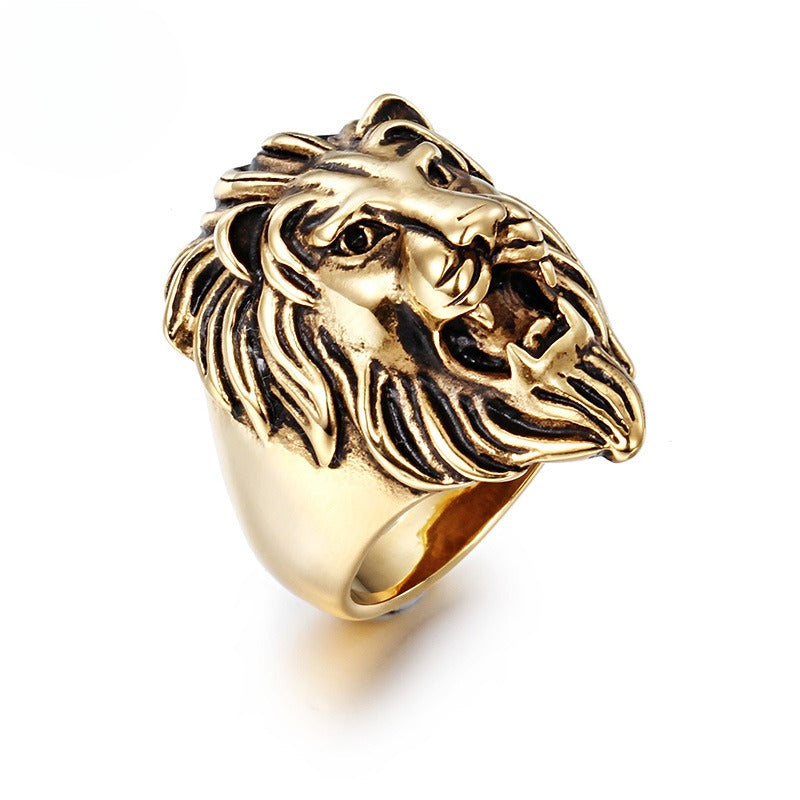 Ebay Stainless Steel Ring, Men's, Titanium Steel Lion Head Ring