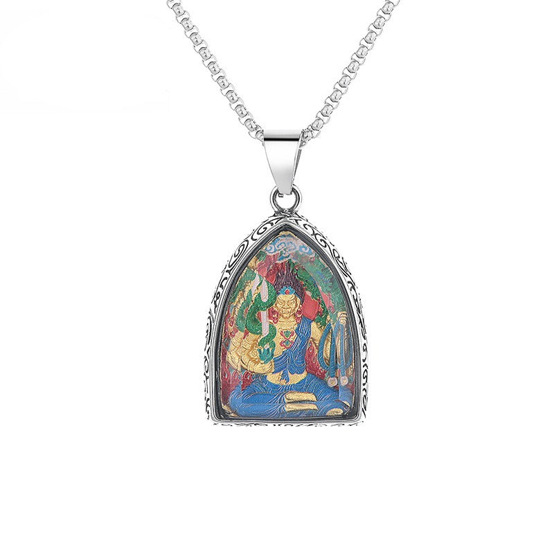 Steel Necklace - Dainty Zodiac Signs Bodhisattva Pendant With Patron Saints Buddha Symbol Planderful Gift