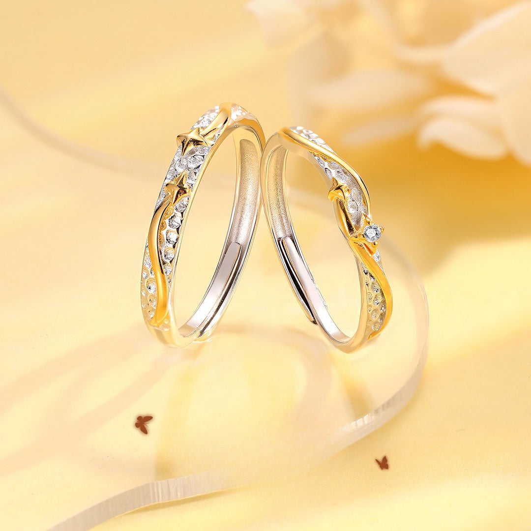 Star Moon S925 Sterling Silver Ring
