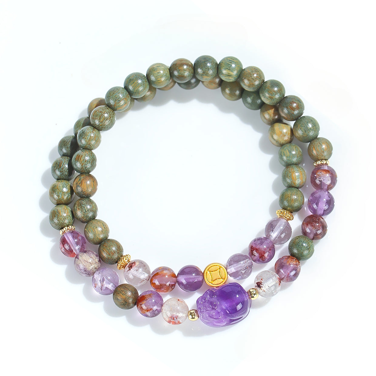 Planderful Fortune's Favor Bracelet – Unique Amethyst and Sandalwood Design