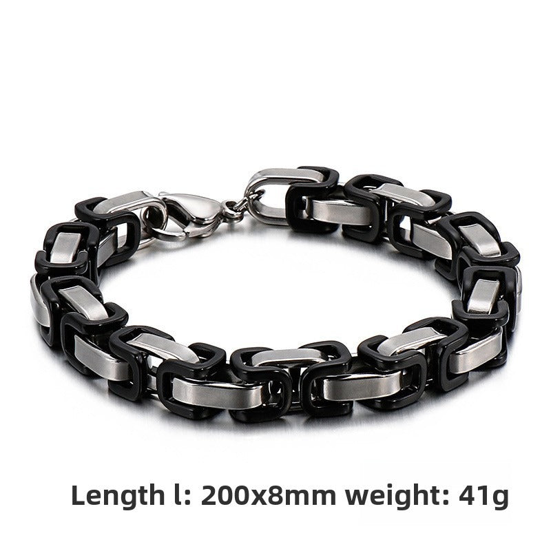 Men's Titanium Steel Handmade Emperor Chain – Stainless Steel Return Bracelet