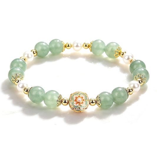 Strawberry Quartz Rose Quartz Jade Bracelet
