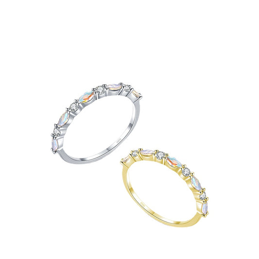 Colorful Sterling Silver Cross Border Women's Ring - Stylish Fashion Jewelry