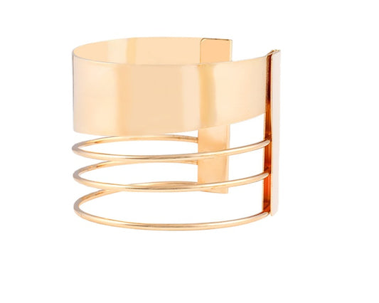 Exaggerated Club Night Metal Bracelet with Open Amazon Buckle