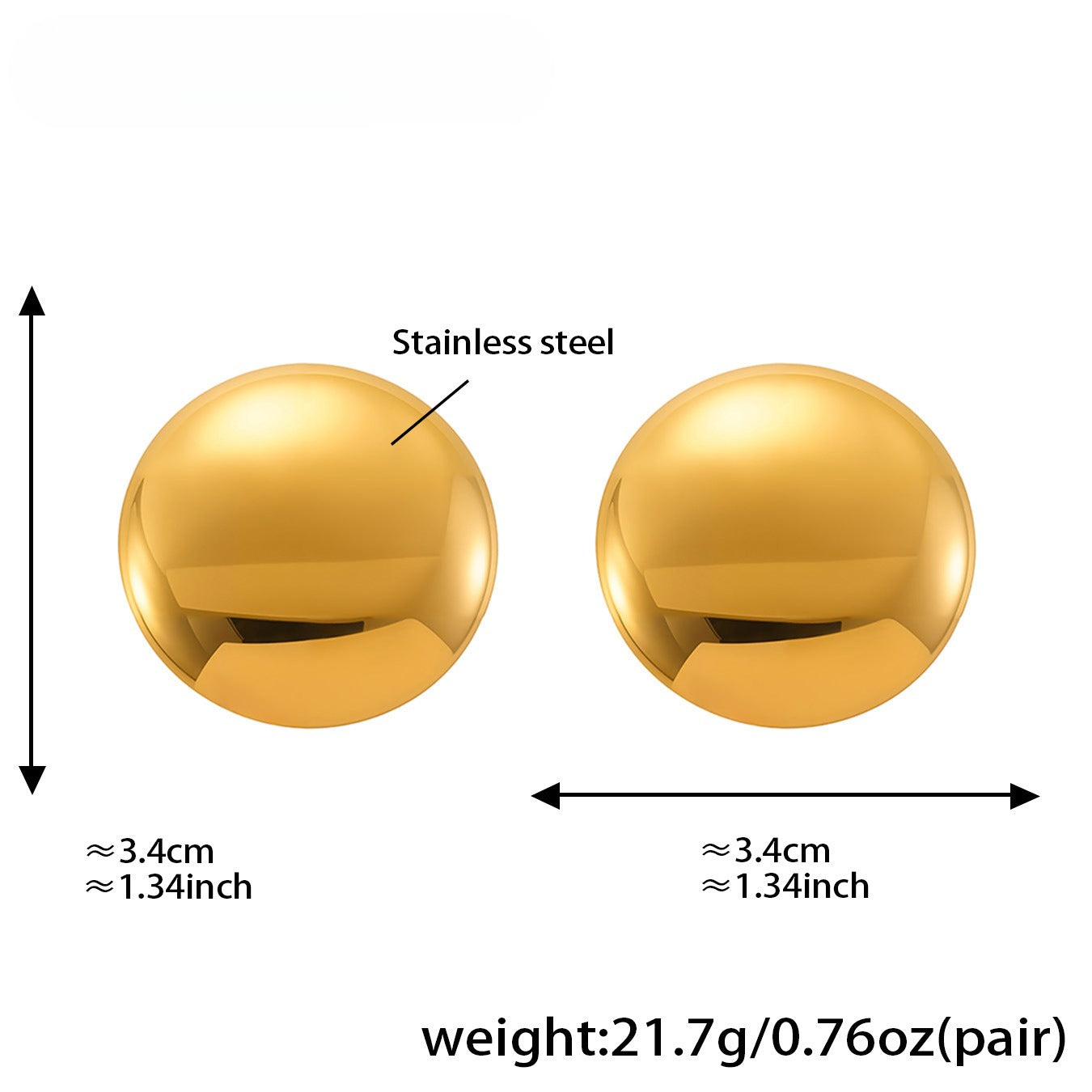 Planderful Stainless Steel Color Matching Earrings For Women