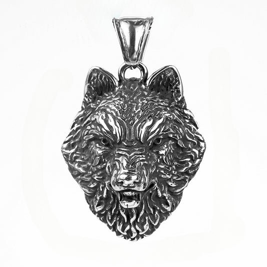 Hip-Hop European and American Neckwear Viking Wolf Pendant