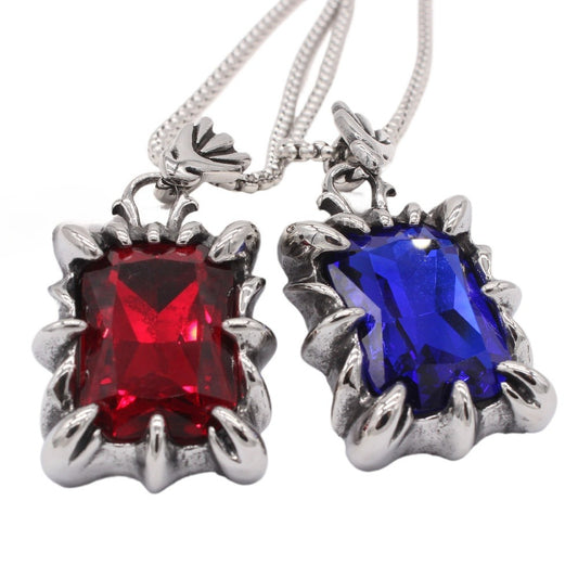 Planderful Rectangular Zircon Pendant Titanium Steel For Men And Women Unisex Protection Statement