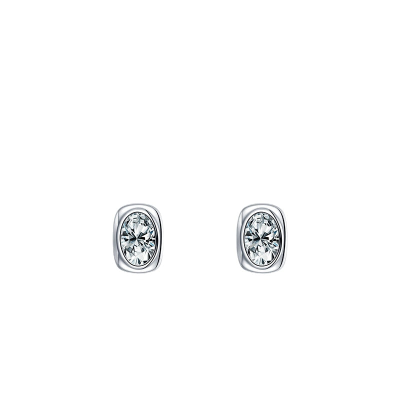 Exquisite S925 Sterling Silver Earrings with Simulated Diamonds and Zircon