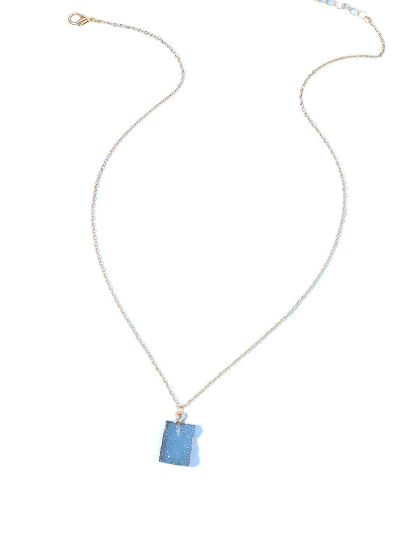 Blue Crystal Pendant Necklace - Vienna Verve Collection