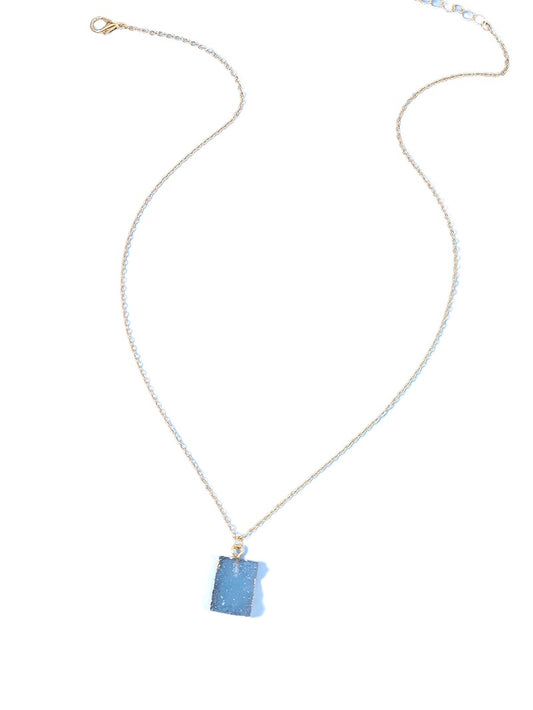 Blue Crystal Pendant Necklace - Vienna Verve Collection
