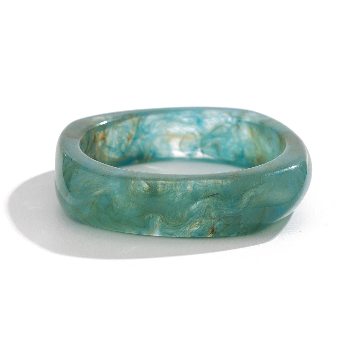 Planderful Geometric Alloy Bracelet Vienna Verve Translucent Circular Design For Women Statement Retro Chic