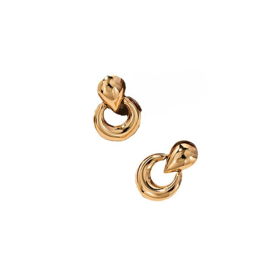 Luxurious Metal Water Drop Earrings - Vienna Verve Collection