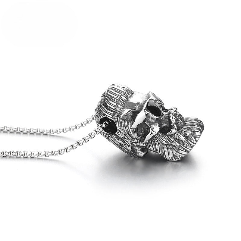 Steel Necklace – Elegant Skull Pendant For Men