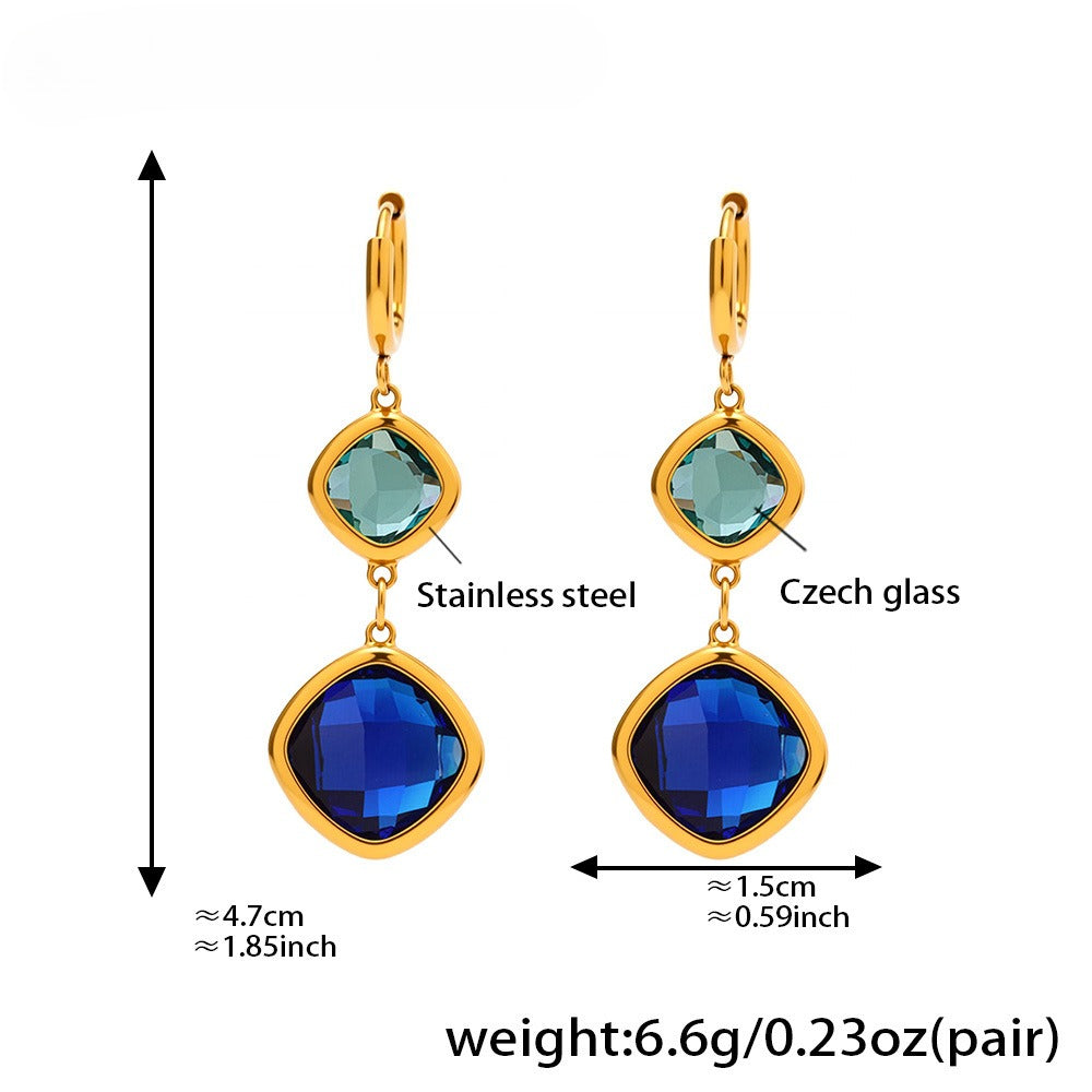 Planderful Czech Glass Earrings For Women Luxury Jewelry