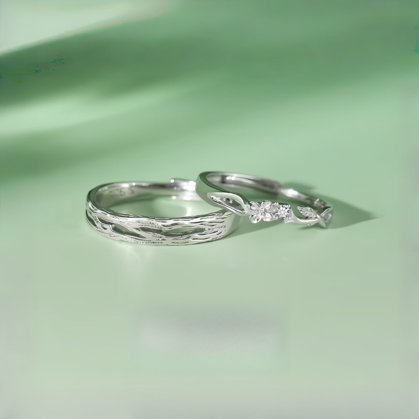 Planderful Sterling Silver Couple Ring Everyday Genie Adjustable Unisex Gift For Lovers