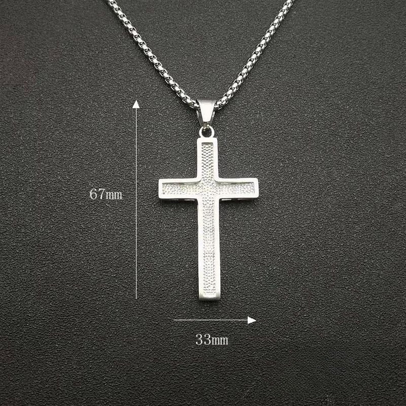Steel Necklace – Elegant Cross Pendant