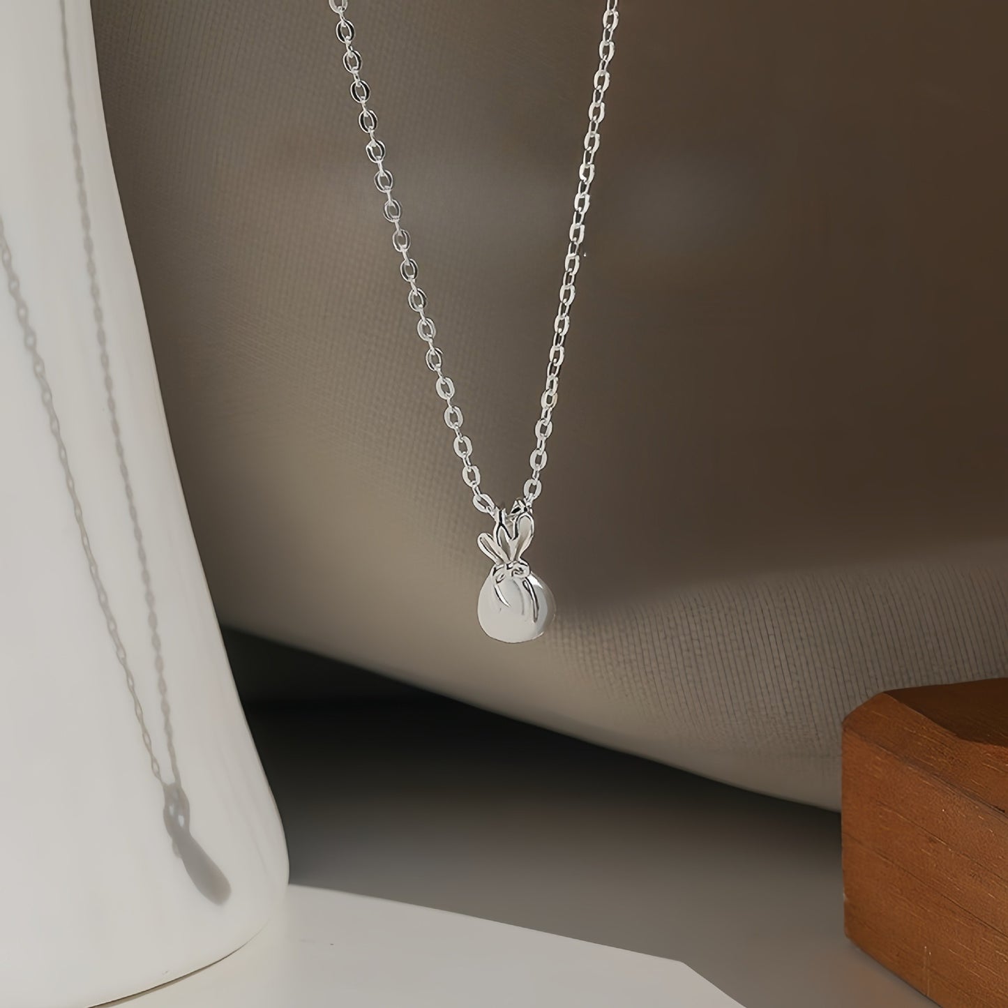 Planderful Sterling Silver Lucky Money Bag Necklace for Girlfriend - Elegant Chinese Style Collarbone Chain Gift