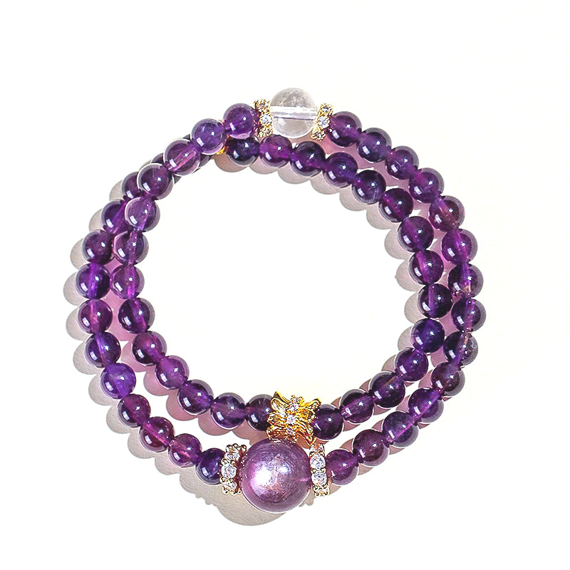 Planderful Fortune's Favor Amethyst Bracelet – Elegant National Style Design