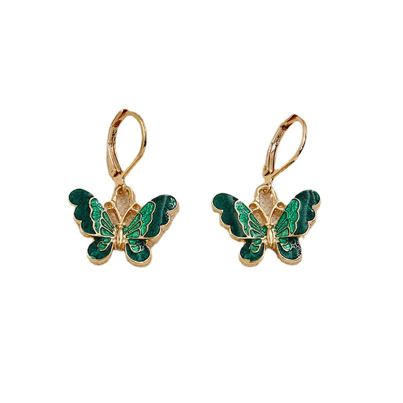 Butterfly Verve Metal Drop Earrings - Vienna Collection