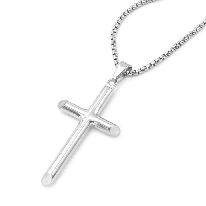 Planderful Everyday Genie Stainless Steel Cross Pendant Necklace For Men Hip Hop Trendy Durable Bold