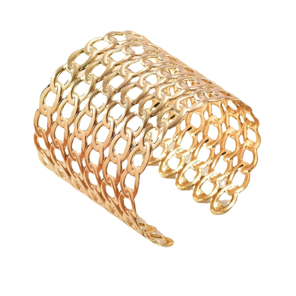 Minimalist Metal Towel Buckle Bracelet from Vienna Verve Collection