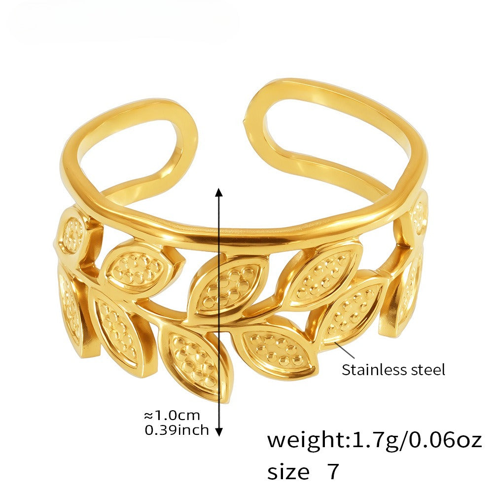 Planderful Geometric Stylish Ring 18K Gold Plated For Women