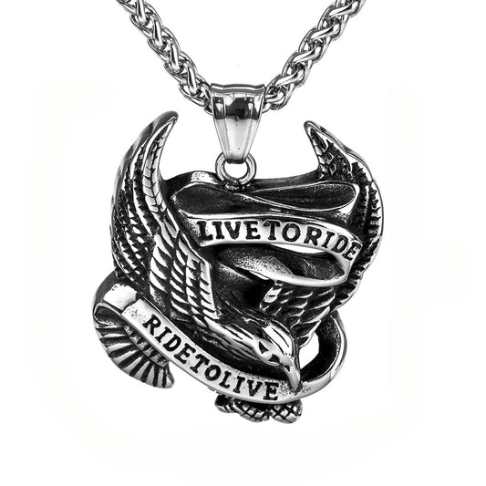European And American Style Stainless Steel Flying Eagle Pendant