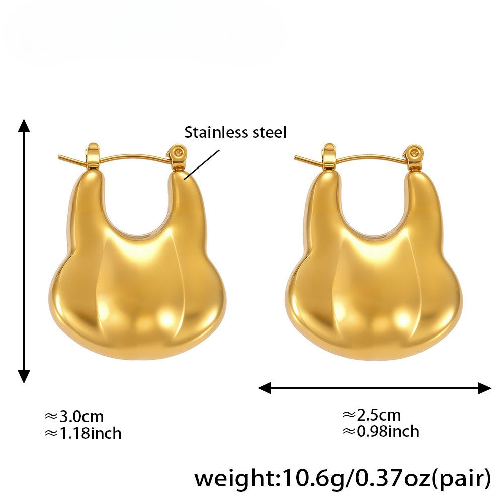 Planderful Genie 18K Gold Circle Geometric Earrings Women