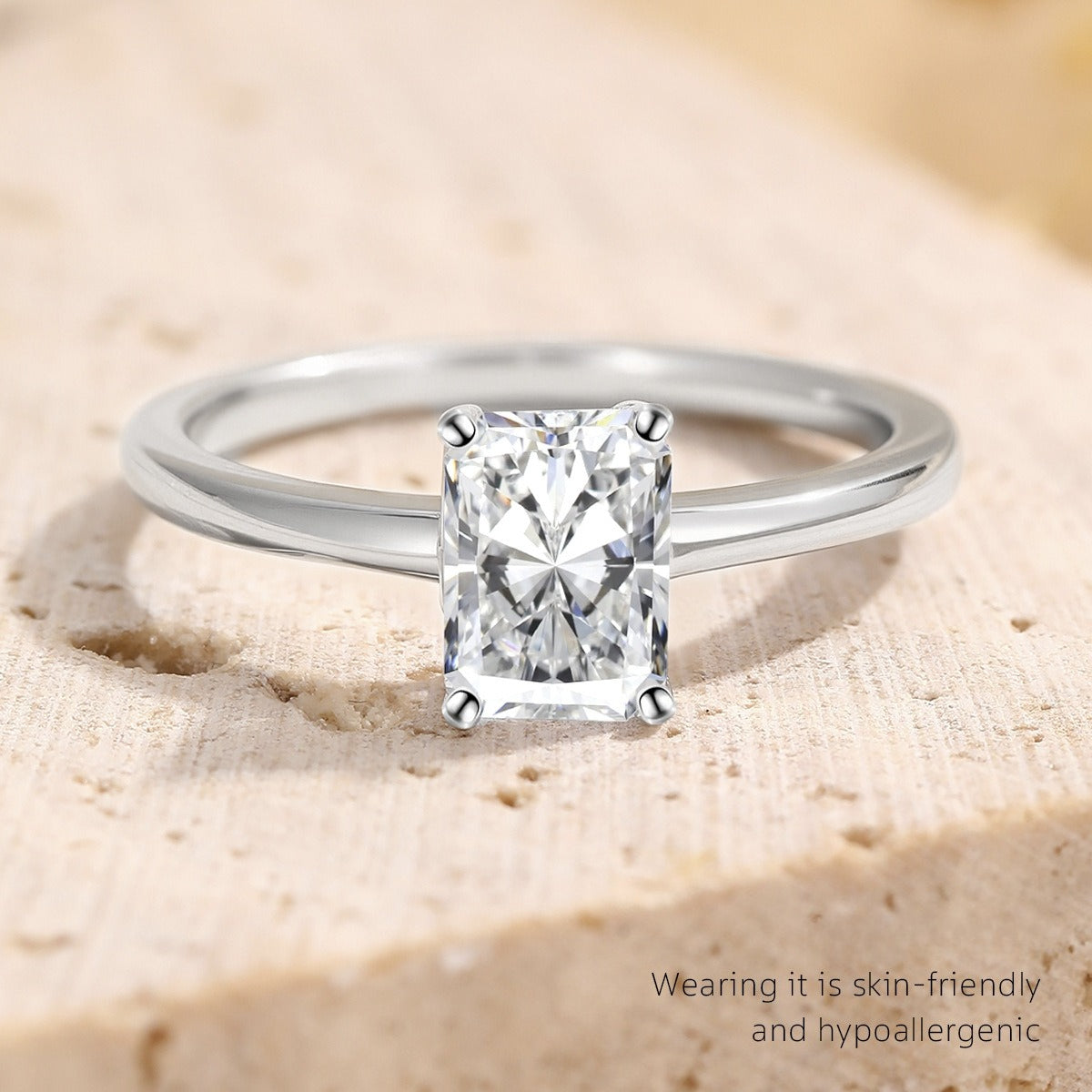 Four-Claw Princess S925 Sterling Silver Ring