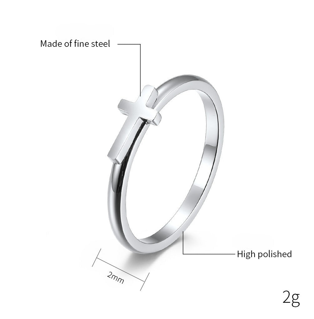 Cross Ring Unisex Elegant Hollow Design For Couples By Planderful Everyday Genie Collection