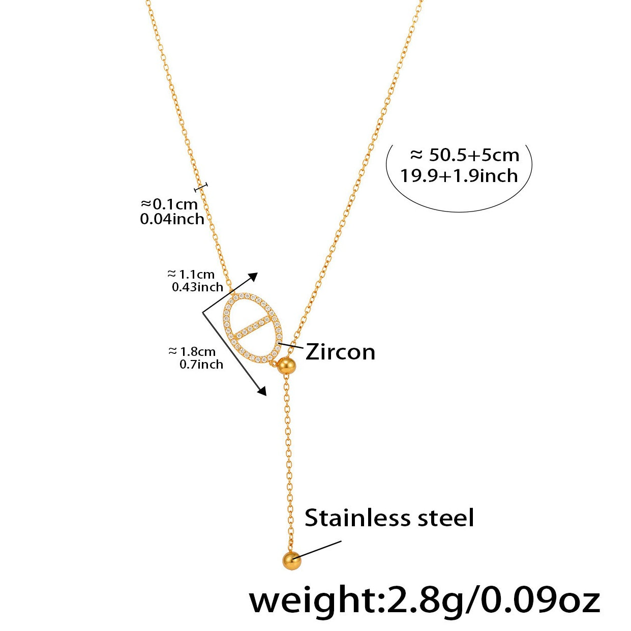 Planderful Zircon Tassel Clavicle Necklace Luxury For Women