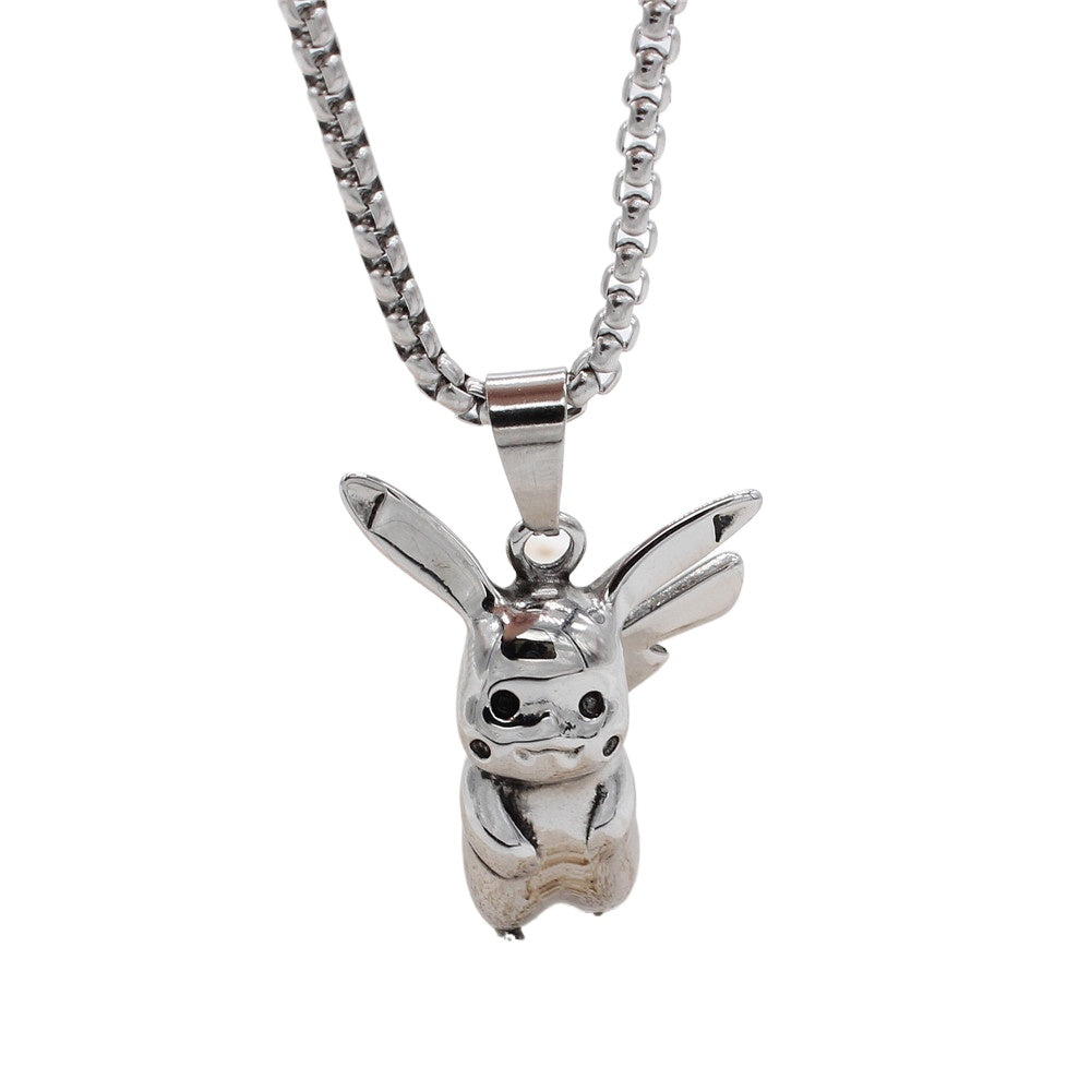 Planderful Pokemon Titanium Steel Pendant Premium for Unisex Fans Cartoon Anime Jewelry Protection Charm