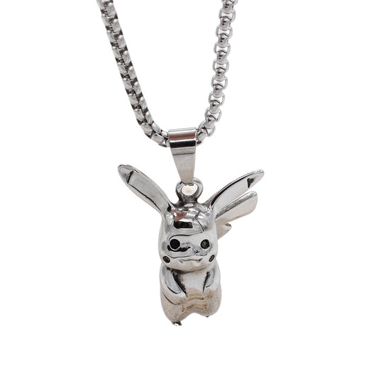 Planderful Pokemon Titanium Steel Pendant Premium for Unisex Fans Cartoon Anime Jewelry Protection Charm