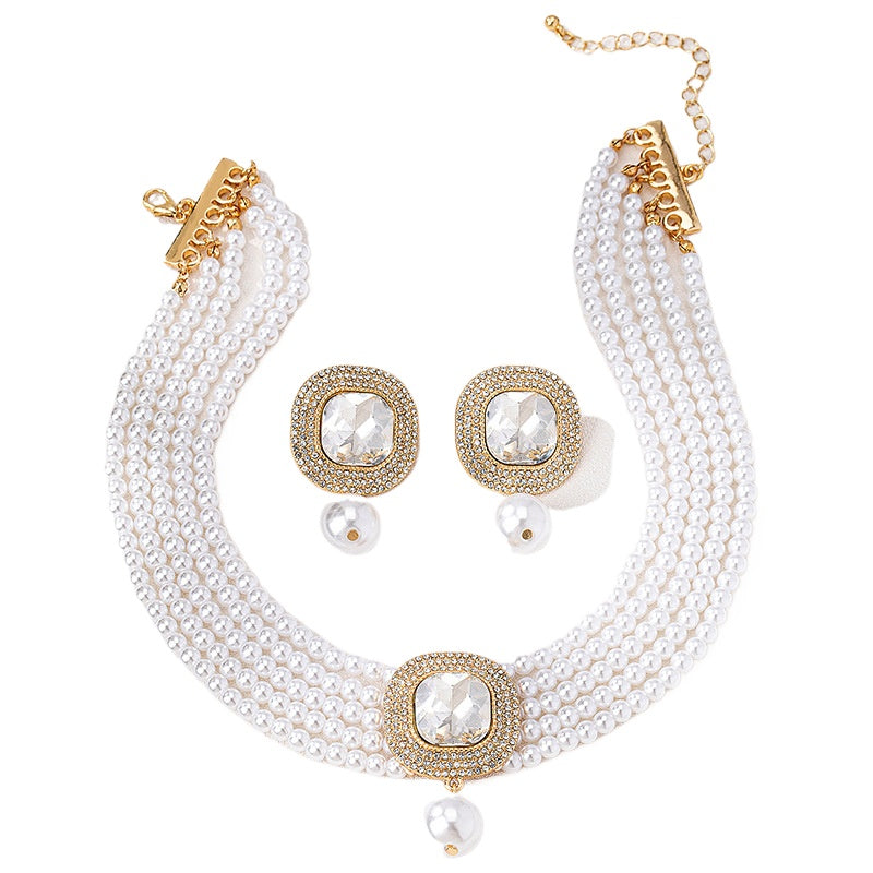 Planderful Vienna Verve Retro Pearl Jewelry Set for Women