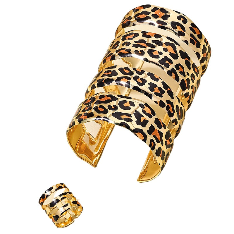 Planderful Vienna Verve Jewelry Set – Fashionable Leopard Print Design